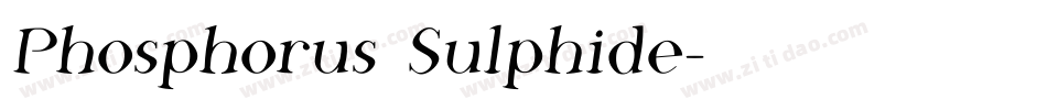 Phosphorus Sulphide字体转换